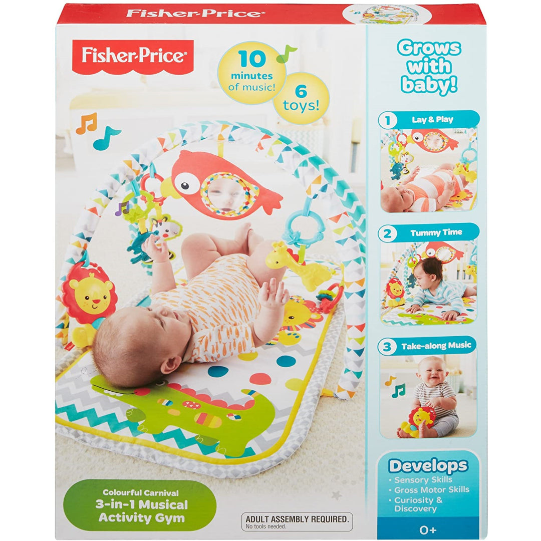Fisher-Price Colourful Carnival 3-in-1 Musical Activity Gym - Maqio