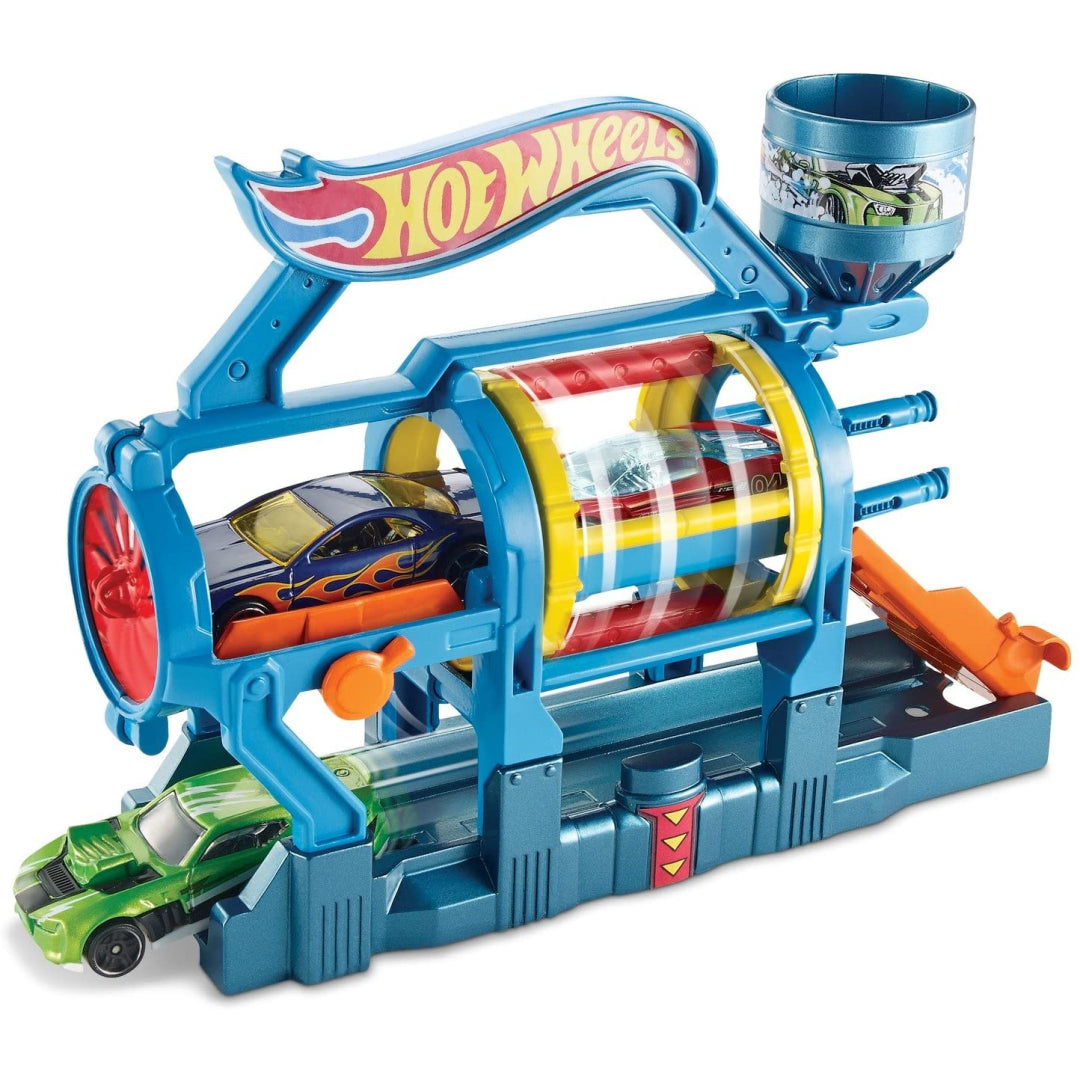Hot Wheels Turbo Jet Car Wash City Fold-Out Play Set - Maqio