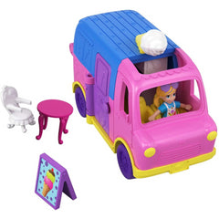 Polly Pocket GGC40 Pollyville Ice Cream Truck with Play Areas & Doll (GGC39) - Maqio