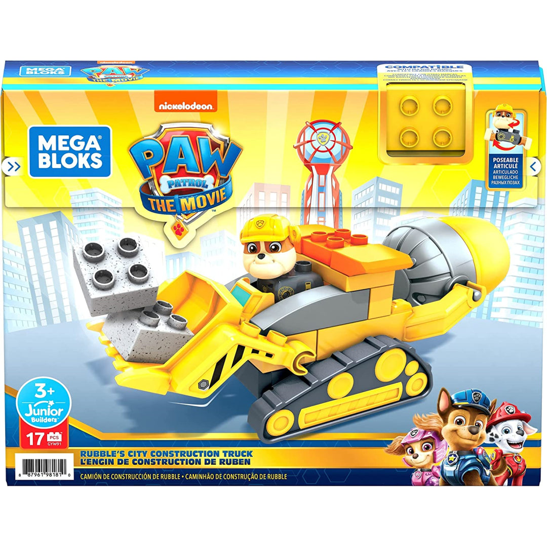 Mega Bloks Paw Patrol The Movie Rubble’s City Construction Truck - Maqio