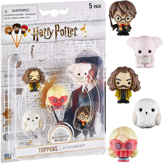 Harry Potter Pencil Toppers 5 Pack Blister Luna In Middle HP2040 - Maqio