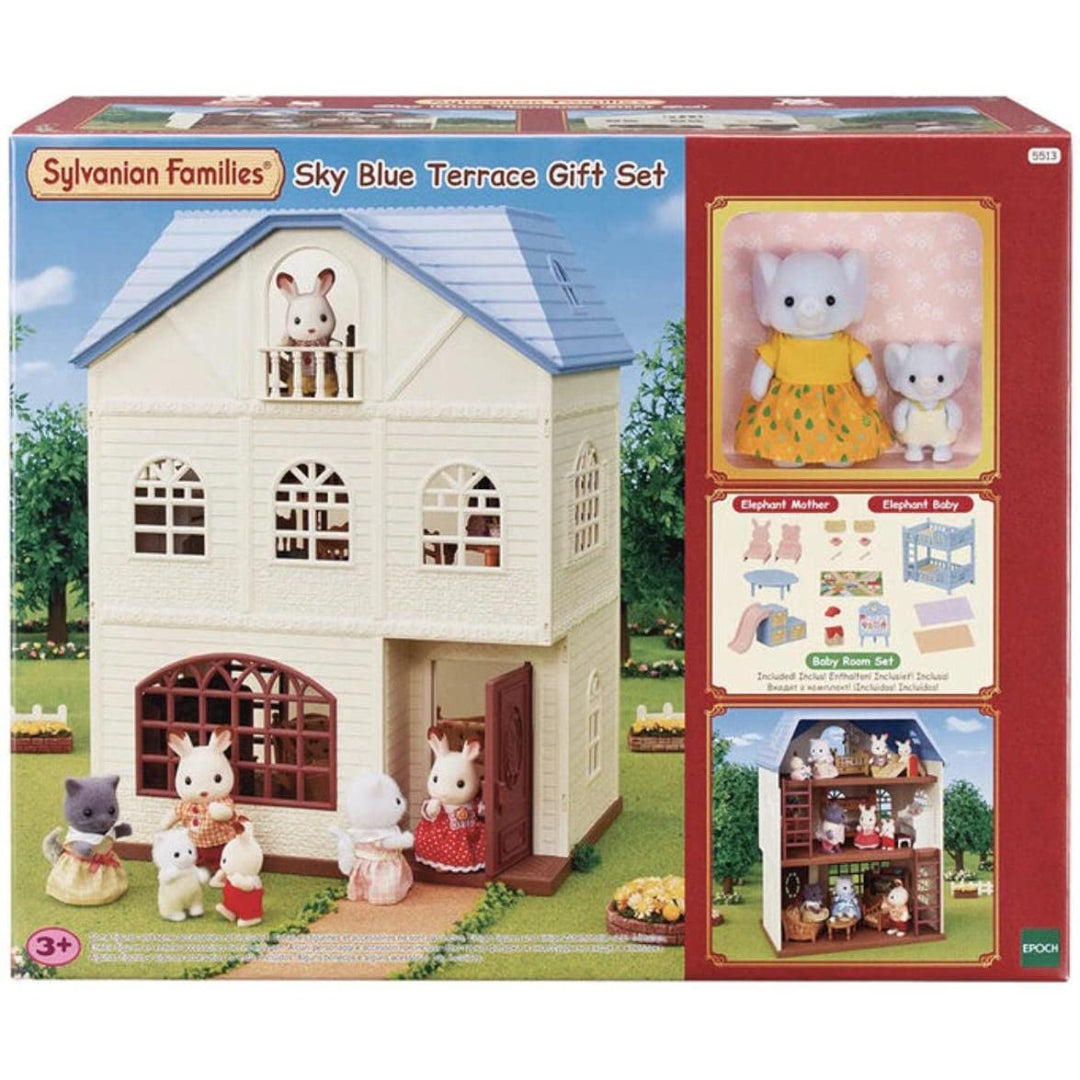 Sylvanian Families Sky Blue TerraceDoll House Gift Set - Maqio