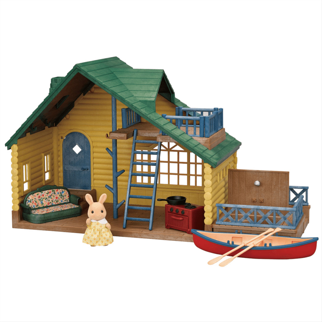 Sylvanian Families Log Cabin Playhouse Gift Set with Green Roof - Maqio