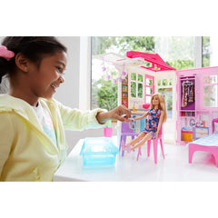 Barbie Doll and Portable Doll House 1-Story Playset FXG55 / GWY84