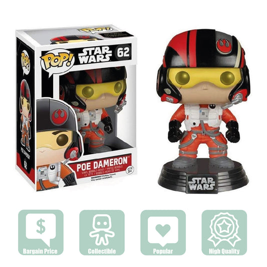 FUNKO POP! Disney Star Wars - The Force Awakens - Poe Dameron Toy - Maqio
