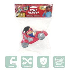 Ryan's World 124762 Soft n' Slo Squishies Ryan in Race Car (401566) - Maqio