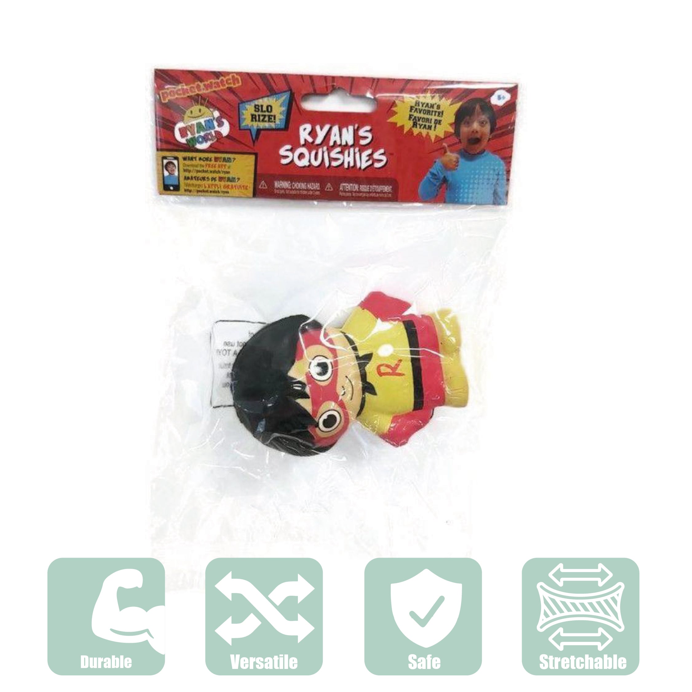 Ryan's World 124748 Soft n' Slo Squishies Red Titan Ryan (Red/Yellow) (401566) - Maqio