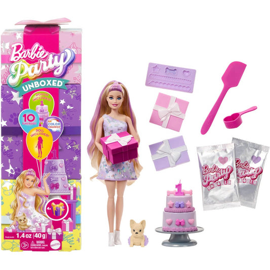 Barbie Pet Birthday Series Purple Party Doll Toy for Kids