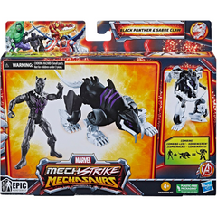 Marvel Mech Strike Black Panther & Sabre Claw Mechasaur 4-Inch Action Figure