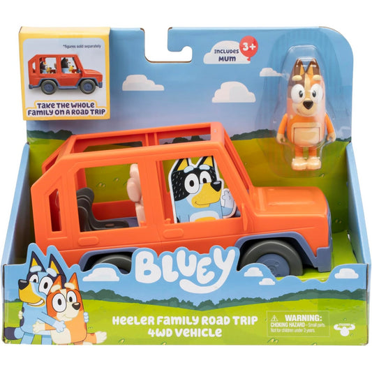 Bluey Heeler Family Vehicle Open Roof Fits Figures 2.5-Inch Chilli