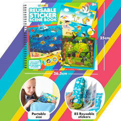Abeec Reusable Sticker Scene Book Kids Activity Book