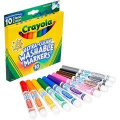 Crayola 10 Ultra-Clean Washable Markers Kids Art Supplies