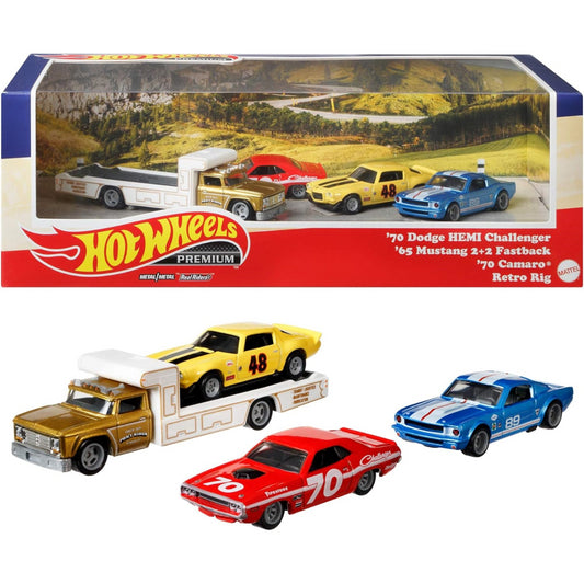 Hot Wheels Retro Rig Premium Muscle Car Set