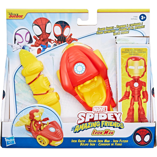 Marvel Spidey and His Amazing Friends IRON MAN & IRON RACER Vehicle Set