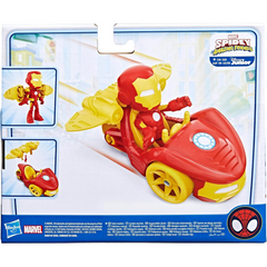 Marvel Spidey & Friends Iron Man Iron Racer Vehicle Set
