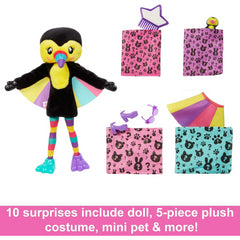 Barbie Cutie Reveal Toucan Jungle Series Plush Doll
