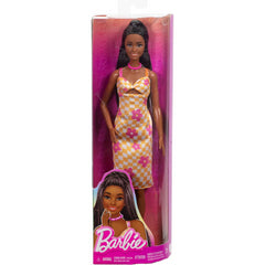 Barbie Fashionistas Checkered Flower Dress Doll