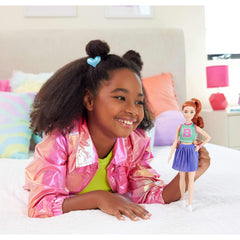 Barbie Fashionistas Purple Pleated Skirt Doll