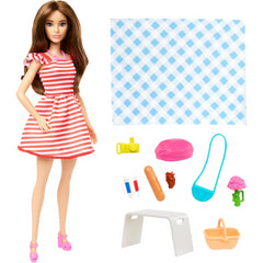 Barbie Pink Passport France Doll with Travel Accessories