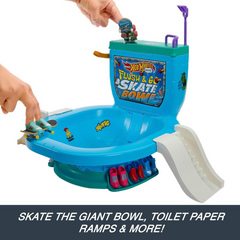 Hot Wheels Skate Flush and Go Skate Bowl