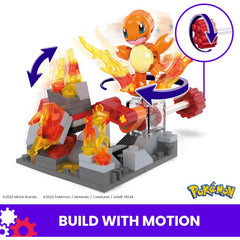 Mega Pokémon Charmander Fire Type Spin Building Set