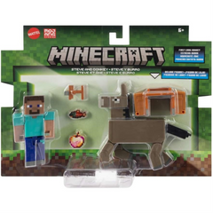 Minecraft Steve and Donkey Figure Pack