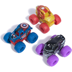 Monster Jam Marvel Mini Jams Thor Black Panther Iron Man Set