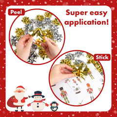 Abeec Christmas Jingle AMZ-0914 24-Large Silver and Gold Bows