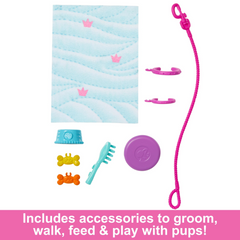 Barbie You Can Be Anything HTK37 PUPPIES and PET WHEELCHAIR Playset