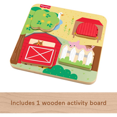 Fisher-Price Wooden Farm Animals Board