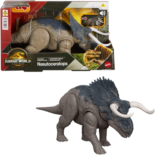 Jurassic World Rebirth Wild Roar Nasutoceratops Dinosaur Figure