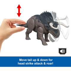 Jurassic World Rebirth Wild Roar Nasutoceratops Dinosaur Figure
