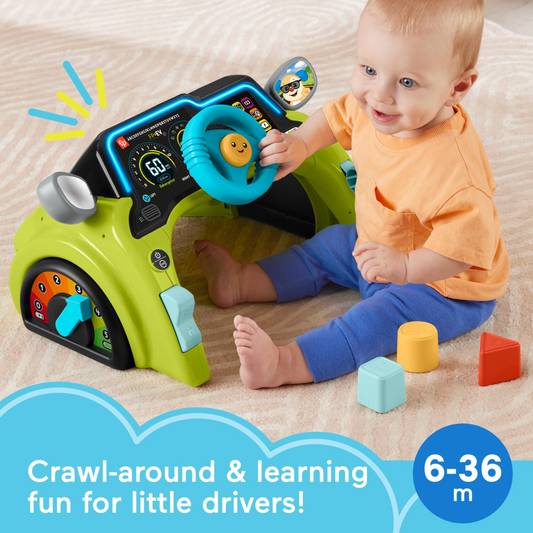 Fisher Price Laugh & Learn HYR92 SIT & STEER DRIVER 3-Languages English, German, French (JMB61)