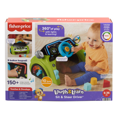 Fisher Price Laugh & Learn HYR92 SIT & STEER DRIVER 3-Languages English, German, French (JMB61)
