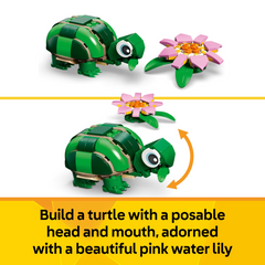 Lego CREATOR 31377 Turtle with a Water Lily Flower 3 in 1