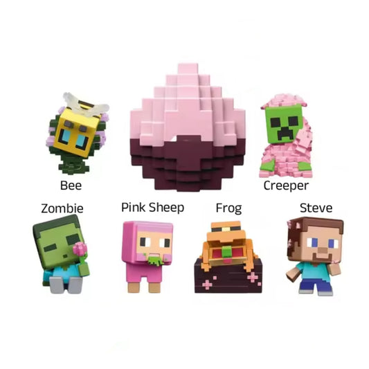 Minecraft Mini Mode Spawn Egg Surprise Cherry Blossom HXT64 Set of 6 Figures