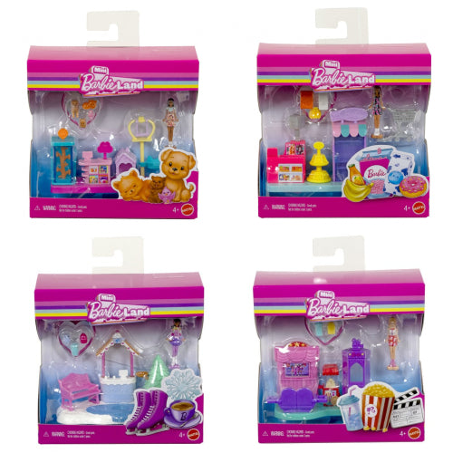 Barbie Mini Barbie Land Playsets Set of 4 (JLG62)