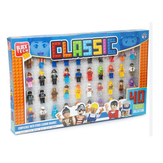 Block Tech Classic Pack of 40 Figures Building Block Set