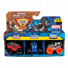 Monster Jam Marvel Mini Jams Winter Soldier Captain America War Machine Set