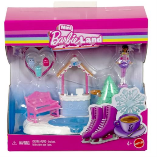 Barbie Mini Barbie Land Ice Skating Playset