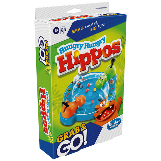 Hasbro Gaming Grab and Go Hungry Hungry Hippos Travel Game