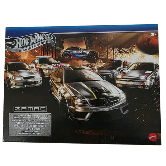Hot Wheels Zamac Sports Cars Silver Series 6 Pack