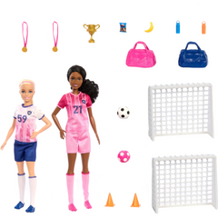 Barbie Soccer Player Set with 2 Dolls