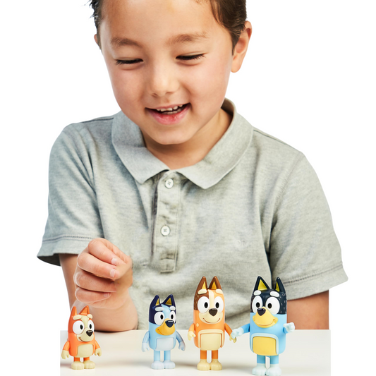 Bluey and Family 4-Pack Figure Set