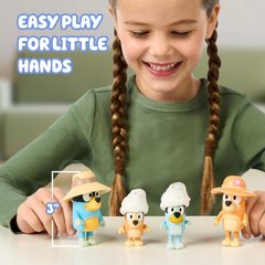 Bluey Family Trip 4-Pack Figure Set