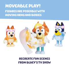 Bluey Wedding Time 4-Pack Figure Set