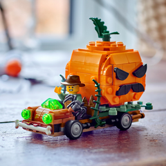 Lego Jack-O'-Lantern Pickup Truck Halloween Building Construction Playset