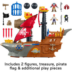 Imaginext Shark Bite Pirate Ship with Pirate Figures & Accessories