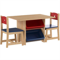 KidKraft Star Wooden Table & 2 Chair Set with Storage Bin for Toys