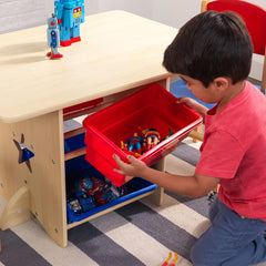 KidKraft Star Wooden Table & 2 Chair Set with Storage Bin for Toys